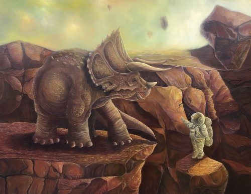 典藏獎 | 黃冠連/遇見/2021/油畫/105×131cm