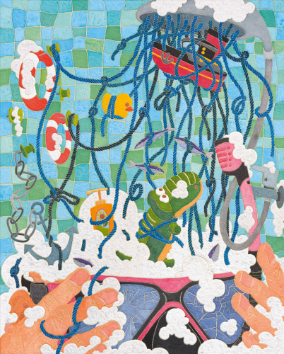 柳川美術獎 | 蔡昀蓁 /糾纏/2026/膠彩/163x130 cm